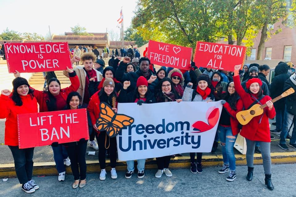 Students from Freedom University, a modern-day freedom school for undocumented students providing tuition-free classes in Georgia.