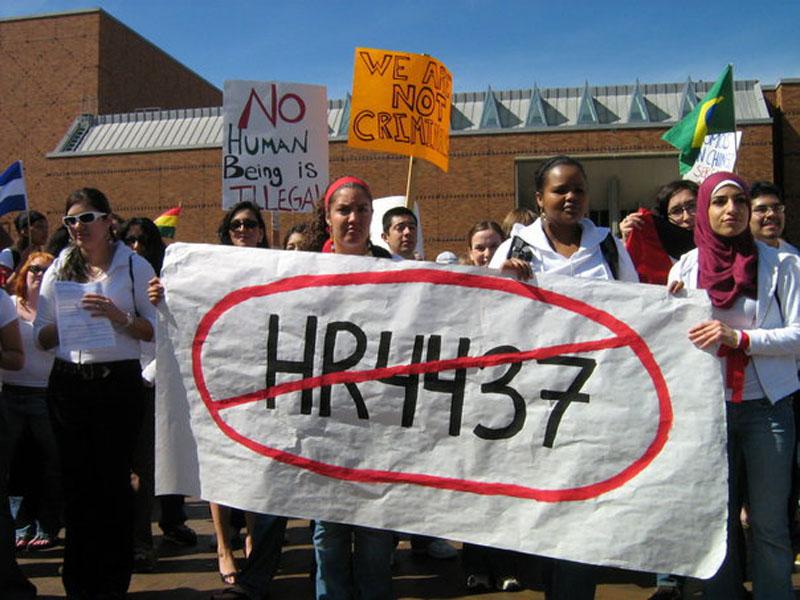 Immigration Rights Protest at University of Washington - Seattle Campus in the spring of 2006.