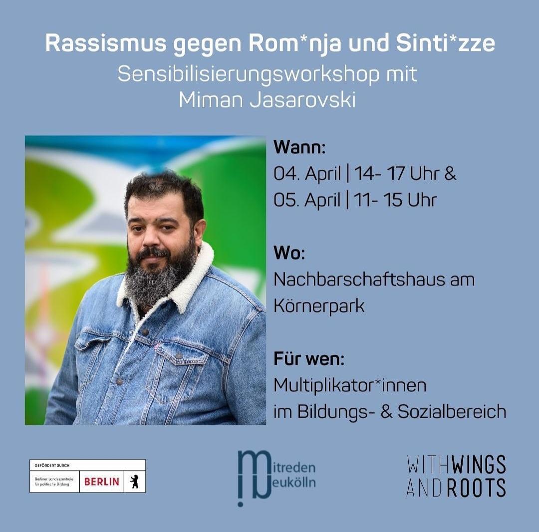 Racism against Roma and Sinti: Sensitization workshop with Miman Jasarovski